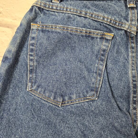Vintage Gitano Women's Mom Jeans 100% Cotton Dark Wash Preppy Tapered 8 Petite - Picture 8 of 12